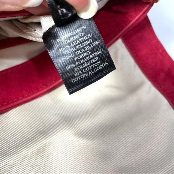 ANN TAYLOR Bella red Suede leather clutch bag - Picture 14 of 14